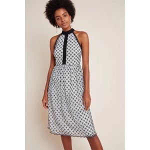 Anthropologie Eri + Ali Ninetta Lace Eyelet Halter Midi Dress Cocktail
